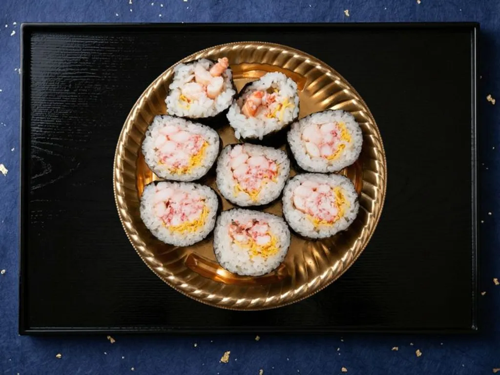 贅沢紅ズワイがに太巻き - 紅ズワイガニの身をふんだんに使った贅沢な太巻き