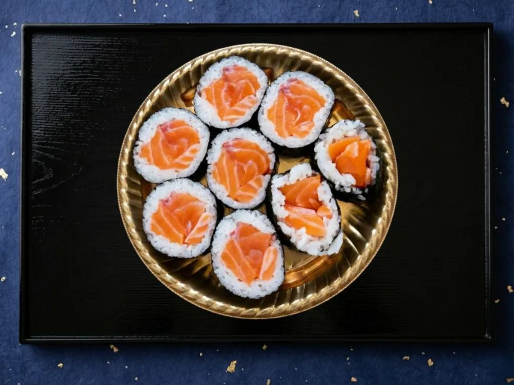 贅沢生サーモン太巻き - 脂の乗った生サーモンをたっぷり巻いた人気商品